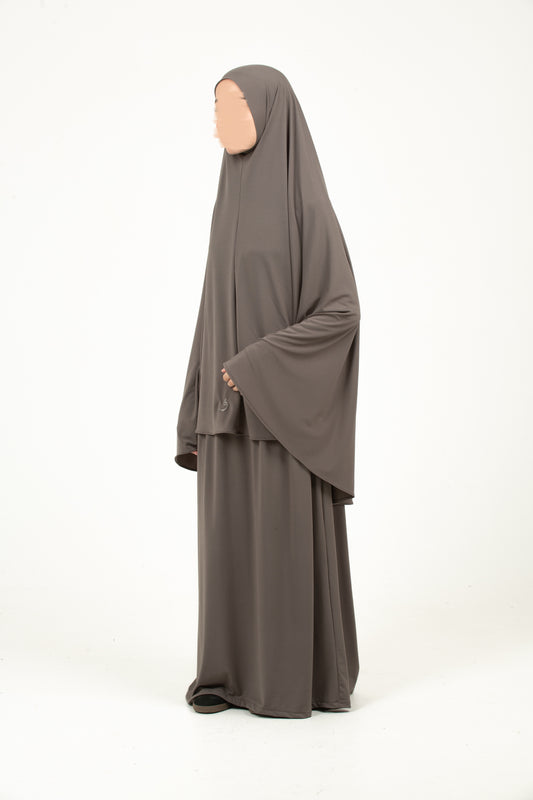 Ash Grey Khimar Set